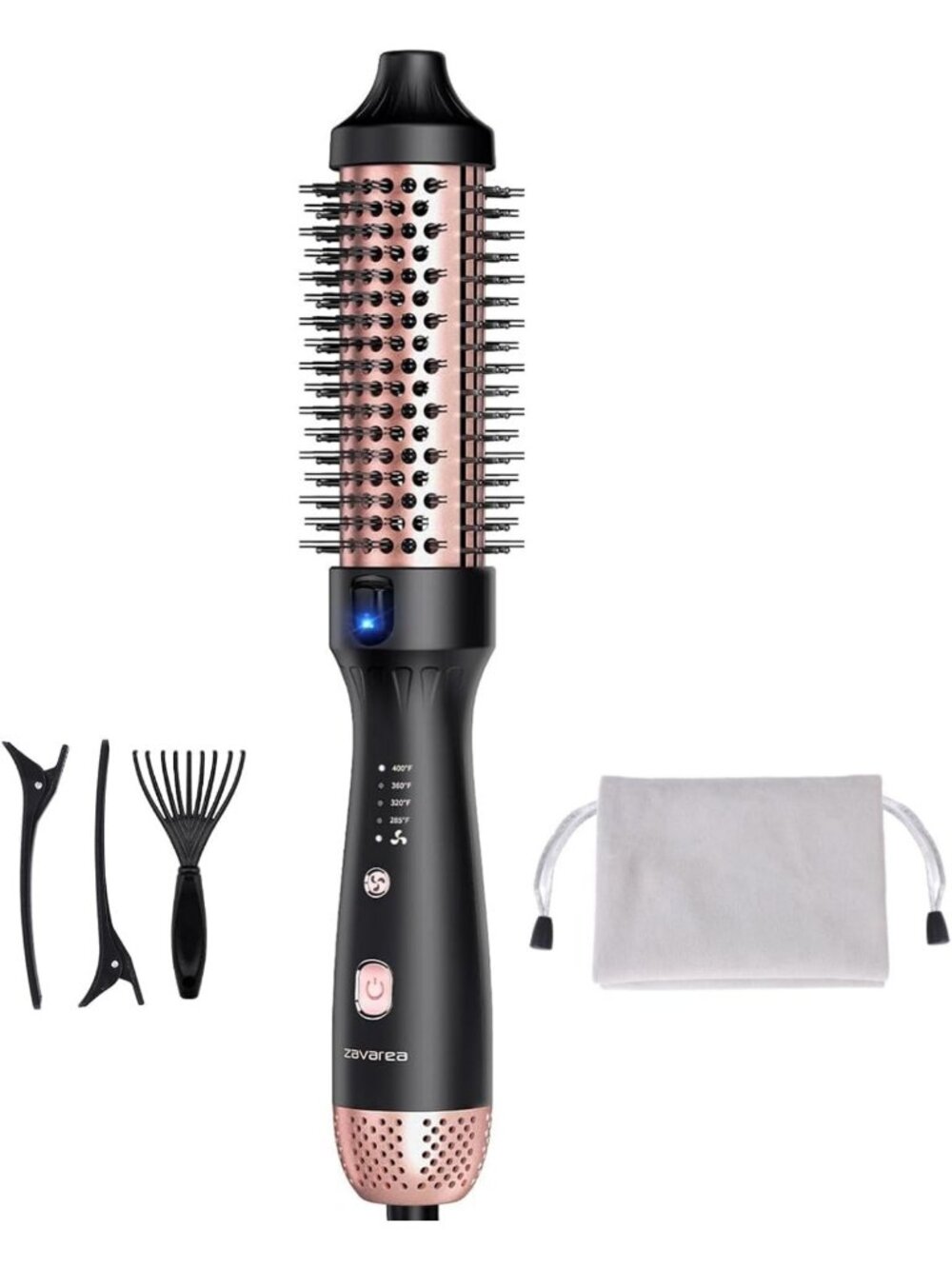 Heated Round Thermal Brush - 1.5 Inch Styling Tool for Smooth, Voluminous Hair